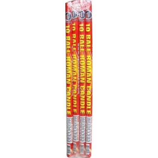 10-Ball Roman Candle with Bang