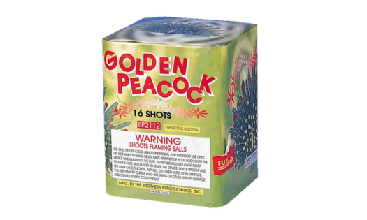 Golden Peacock 200g Cake Firework Rocketfireworks