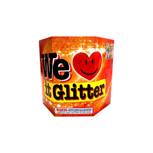 We Love It Glitter 200g Cake Firework Rocketfireworks