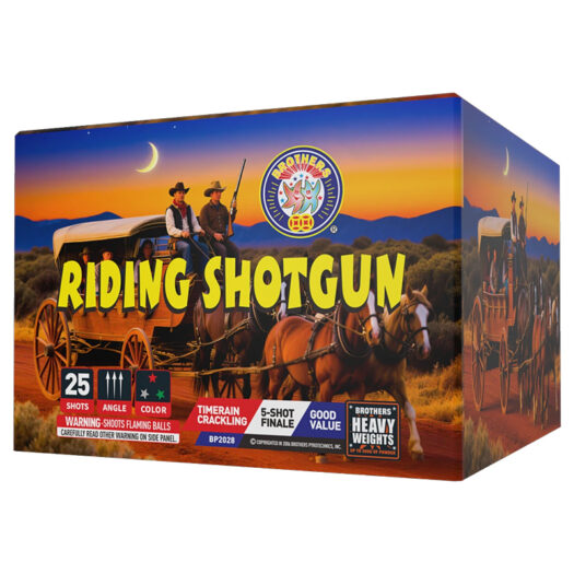 Riding Shotgun 25 Shots 500g Fireworks - Rocket Fireworks
