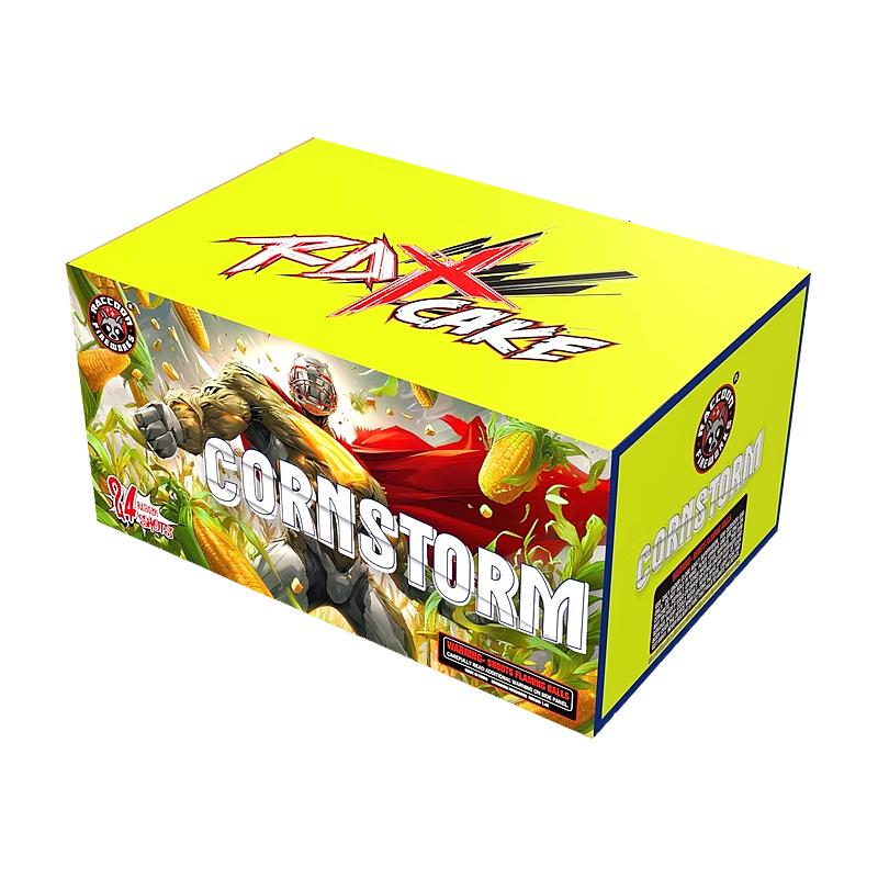 RA530291 Corn Storm RACCOON FIREWORKS 1.4G 2026 New RDX Cake 24 Shots Rocketfireworks